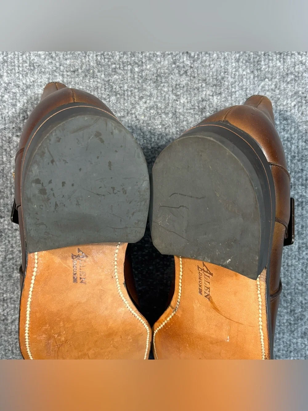 Allen Edmonds Ostendo Jodhpur Boots 7 EEE Brown Leather Monk Strap Ankle Mens